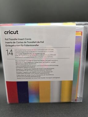 Cricut Foil Transfer Insert Cards - Rainbow Foil Accents